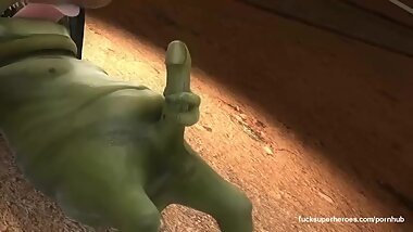 horny blonde fucked by green alien hard on disert