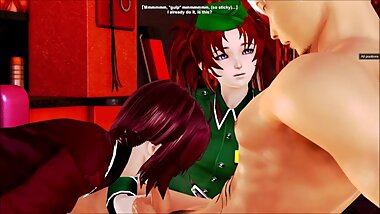 Sisters sharing the cock (Honey Select Party: Gundam Seed Destiny)