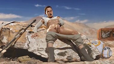 BB-8 Watches Rey Masturbate and Have Orgasm Starwars Animated