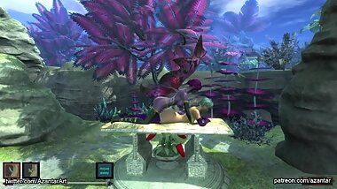 Dickgirl butterfly walking and fucking in a alien forest