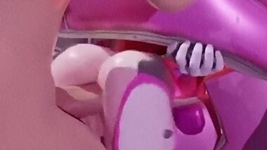 Overwatch DVA gets her pussy DESTROYED!!