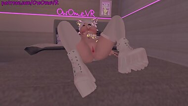 Shy Catgirl puts on a show for you ??Solo Masturbation in Virtual Reality [VRchat] Full Video