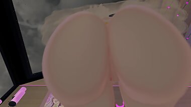 Hot Angel sits on your face ?? POV Facesitting with intense moaning in VRchat [uncensored 3d hentai]