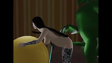 Slut Fucks a monster with a big dick