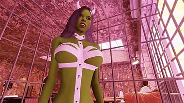 3D Busty Demon Girl Fucked In Prison!