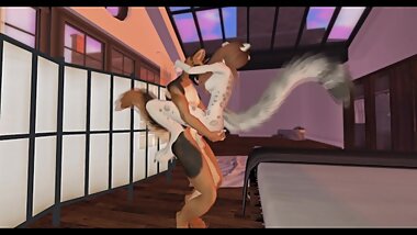 [Second life Furry Porn]: Deep Knotting and Hard Fucking