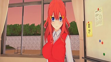 (3D Hentai)(Quintessential Quintuplets) Sex with Itsuki Nakano