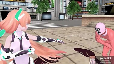Angela 1v2 BRING IT ON! R-18 MMD (Defending against 2 sex crazed men)