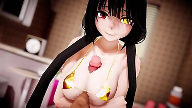 Bikini 3d hentai girl paizuri