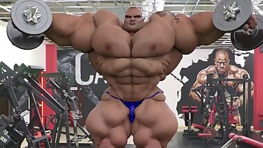 Bill curls_massive muscle growth animation