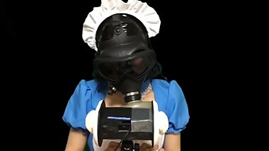 asmr 3d sound gasmask battle maid