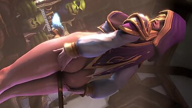 Jaina Gently Plays Butt with a Scepter World of Warcraft 3d Animation [10 min + Full HD]