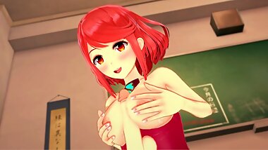Xenoblade Chronicles 2: Pyra FIRST TIME (3D Hentai)