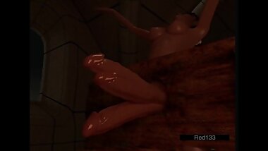 Red133 - Futa Triple Cock Growth