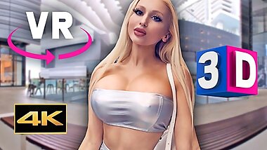 VR 3D 4K 180 SEXY TEEN BIG FAKE TITS SHOWS SKINNY HOT BODY POV PUBLIC HD