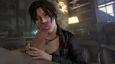Lara Croft Blowjob by Leeterr (Looped, Sound)