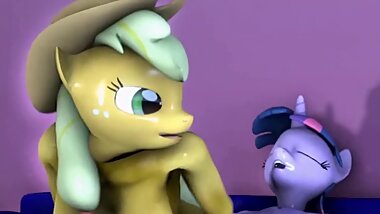 Futa Twilight Sparkle solo and with Applejack