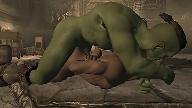 Orc Surprise Fucks Mage (Skyrim - Mods Listed)