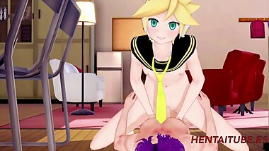 Camp Buddy x Vocaloid Hentai - Len Enjoy a lot with Yoichi's Dick