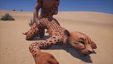 Wild Life - Cumming on the Cheetah's beautiful fur [Zuri x Sethro]