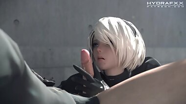 (3D Hentai) Nier Automata 2B Blowjob HYDRAFXX