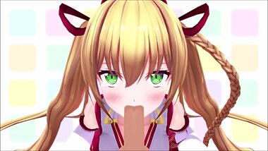 ??????????? - VTuber MMD - Kongo Iroha's blowjob -
