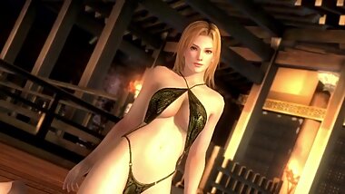 Dead or alive 5 Tina sexy blonde MILF in tight microbikini ass exposure !