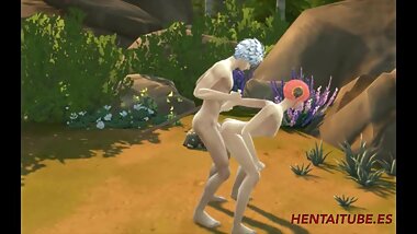 Gintoki Fucks Kagura and cums in his tits - Gintama Hentai