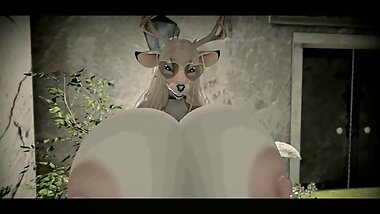 Bimbo Deer cheats on husband with Horsecocked Orc