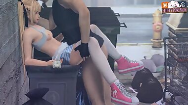 Marie Rose - Sex for Money (DoA 3D Hentai Porn) Pigtails Blonde 3D Slut