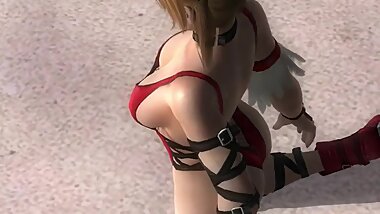 Dead or alive 5 Tina in sexy bikini thong exposes her big ass on the camera