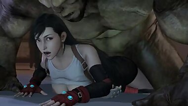 Une sodomie entre un orc et tifa lockhart