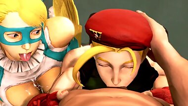 Street Fighter, Cammy White, Chun-Li, Rainbow Mika 3d Animation Compilation [10 min + Full HD]
