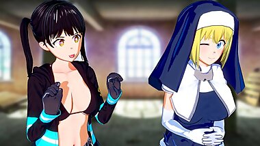 Futa Tamaki Kotatsu X Iris 3D Hentai