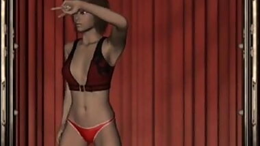 Watch your 3d virtual girl dancing in a sleazy strip club