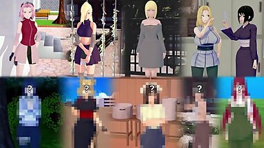 Naruto Harem (Sakura, Ino, Tsunade, Shizune, Samui) 3D Hentai