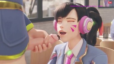Overwatch DVA SFM Hentai Animation HD 3D compilation