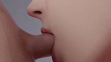 Blowjob and fuck between tits in the coolest Animation 3D