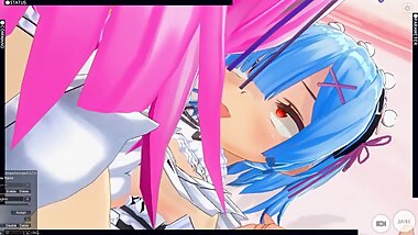 3D HENTAI Ray and Ram fuck and cum AHEGAO