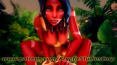 LEAGUE OF LEGENDS NIDALEE RIDING COCK POV2