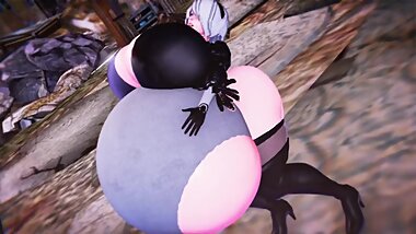 2B massive body inflation (breast, butt and belly inflation) - By Imbapovi