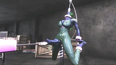 3D futa hentai virtual fuck cock machine and now real