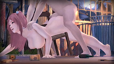 Dead or Alive 3D Hentai Getting Fucked From Behind Outside