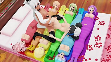 Wrapped in Lesbian Pride [Sock Edition] (Yuri Bondage Sex/Foot Fetish)