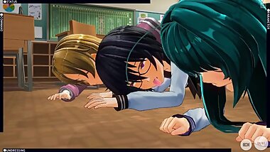 3D HENTAI trailer Schoolgirls agreed to participate in an orgy