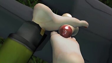 3D Footjob - SAO Shino Asada