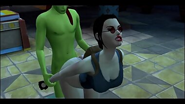 Sims 4 - Tomb Raider xxx parody (Angelina Jolie)