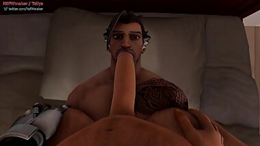 Mccree gives Hanzo a sweet candy