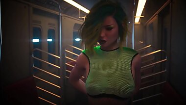 3D Animation - Hot Woman Taking The Subway