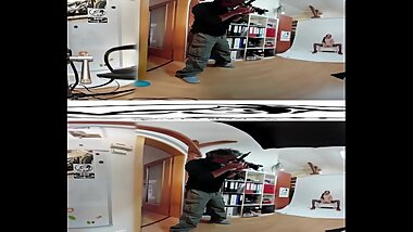 Claudin 015 - Backstage before 1st time video masturbation 3DVR 360 UP-DOWN